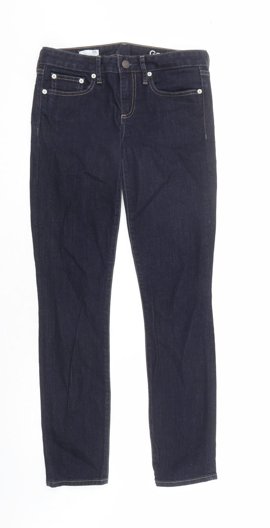 Gap Womens Blue Cotton Skinny Jeans Size 30 in L29 in Regular Zip