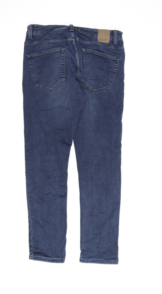 ONLY & SONS Mens Blue Cotton Straight Jeans Size 31 in L30 in Slim Zip