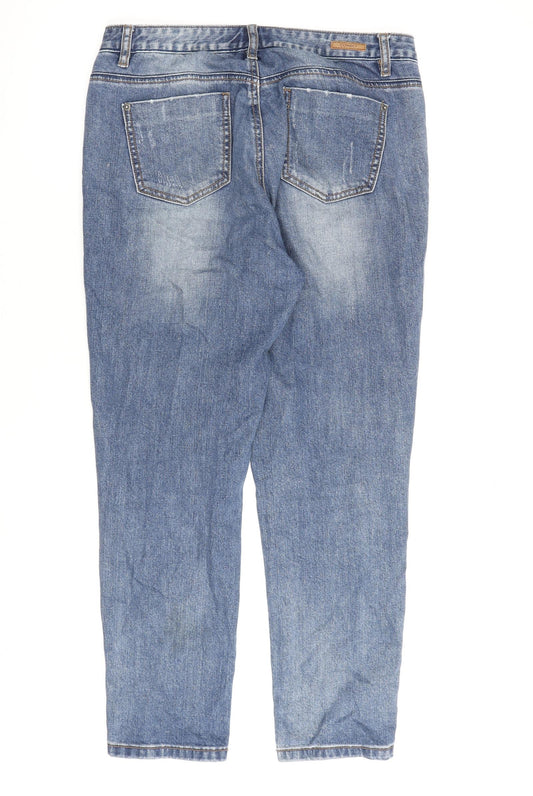 H. Connect Womens Blue Cotton Mom Jeans Size 32 in L27 in Regular Zip
