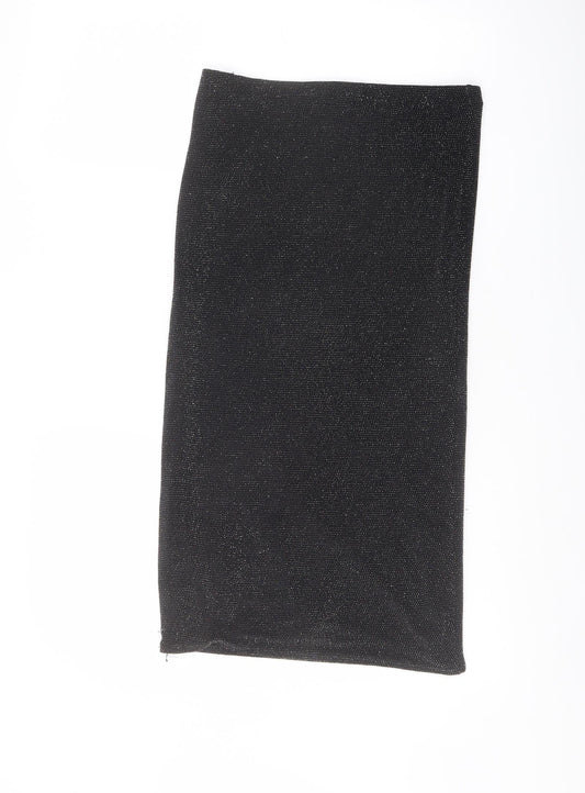 Red Herring Womens Black Nylon Straight & Pencil Skirt Size 10