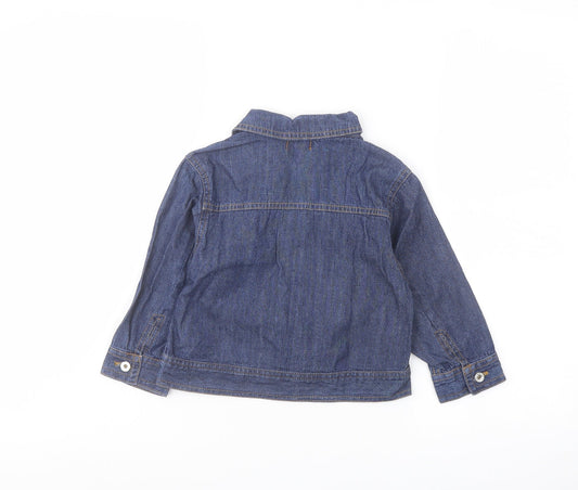 Chicco Baby Blue Jacket Size 18 Months Button
