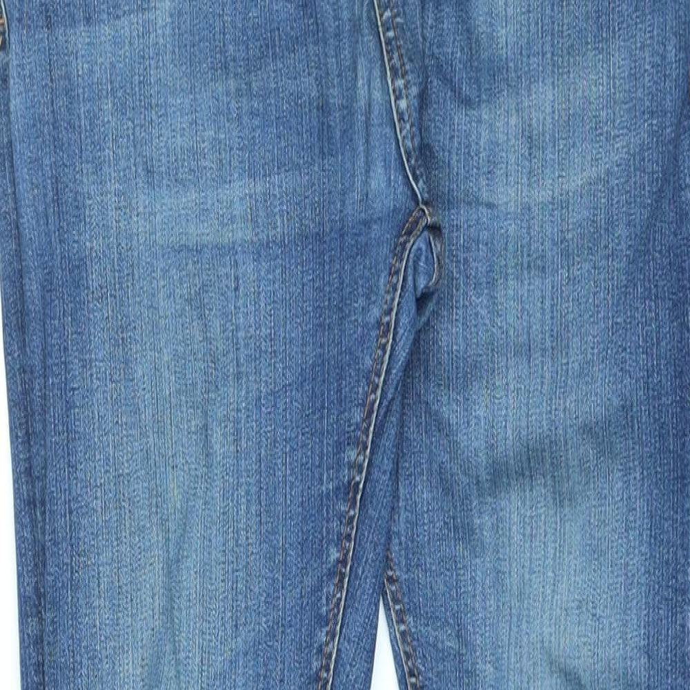 Pull&Bear Womens Blue Cotton Skinny Jeans Size 8 L26 in Regular Zip