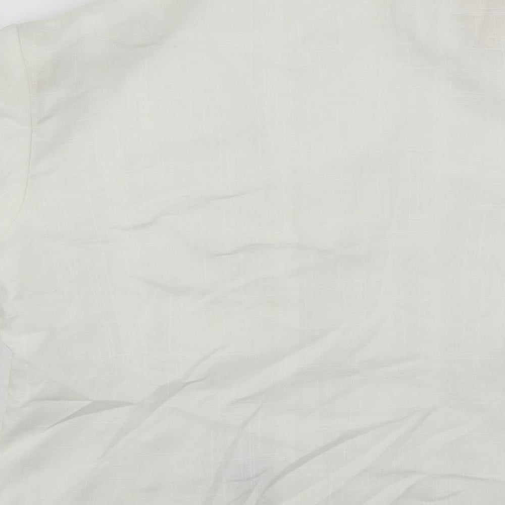 Gayle Glass Womens White Jacket Blazer Size 16 Button