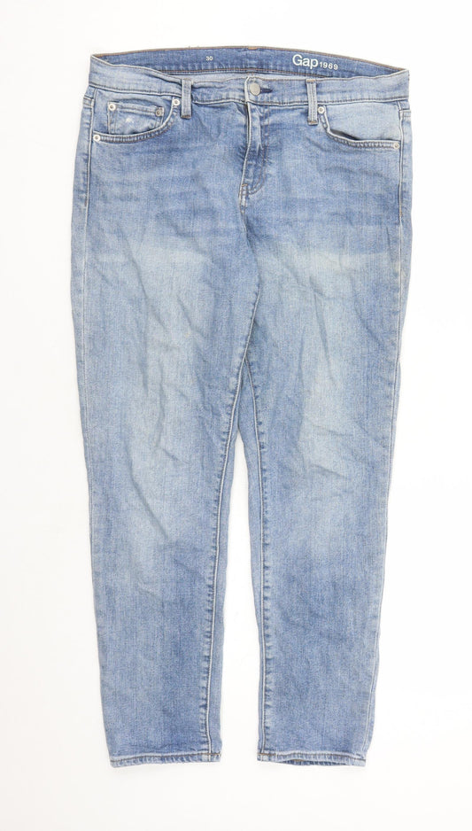 Gap Mens Blue Cotton Straight Jeans Size 34 in L27 in Regular Zip