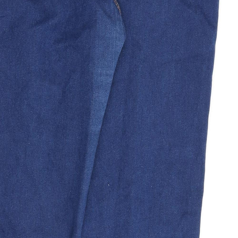 Brand and care label for Denim & Co. women’s blue cotton jegging jeans, size UK 10, 30-inch leg regular