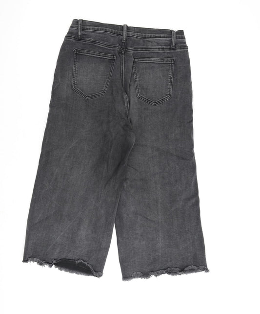 Evidnt Womens Grey Cotton Cropped Jeans Size 30 in L21 in Regular Zip