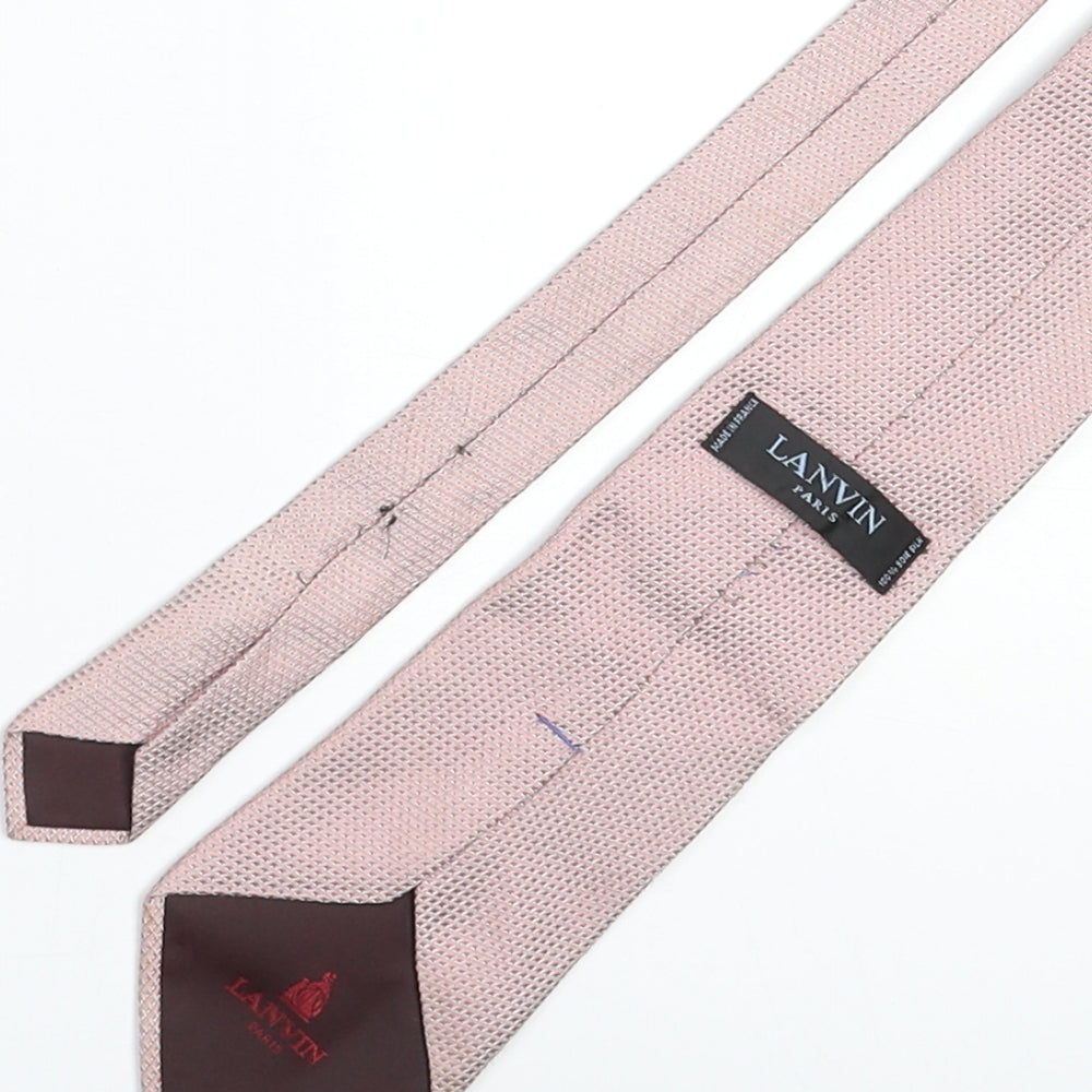 Lanvin Mens Pink Silk Pointed Tie One Size
