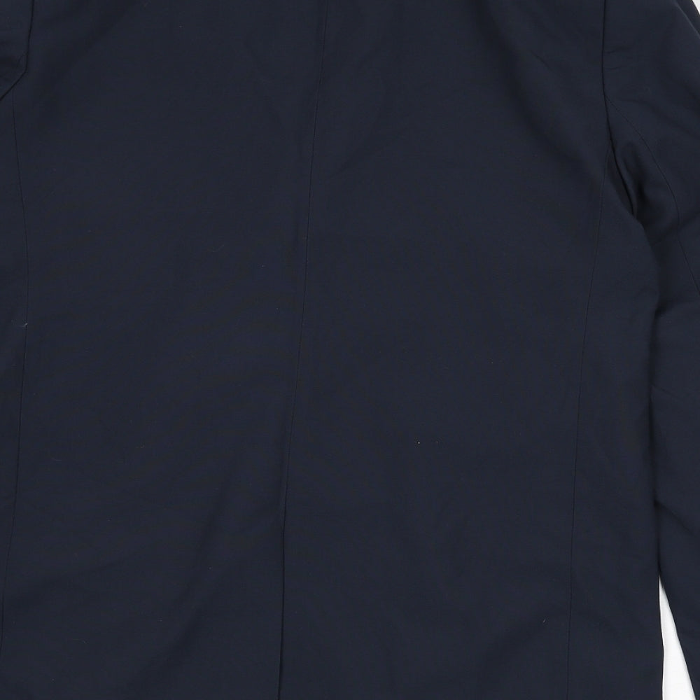 Marks and Spencer Mens Blue Polyester Jacket Blazer Size 41 Regular - 41 Inch Chest