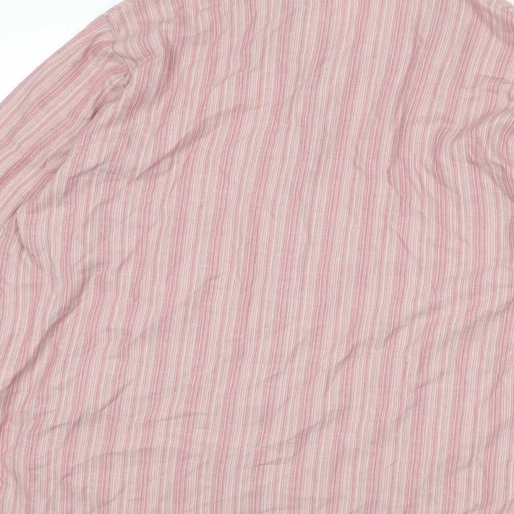 EWM Womens Multicoloured Striped Polyester Basic Button-Up Size 20 Collared