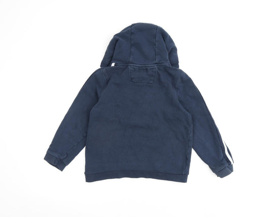 Crew Clothing Boys Blue 100% Cotton Pullover Hoodie Size 9-10 Years Pullover