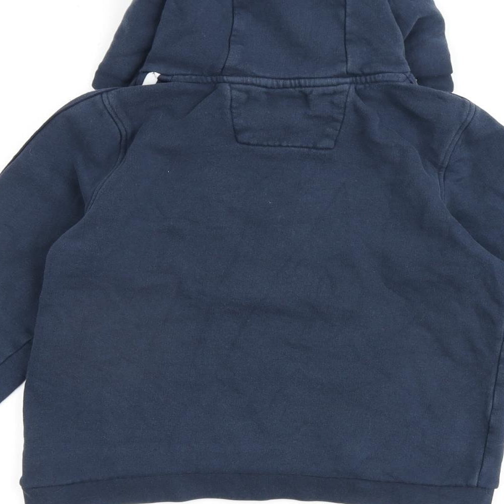 Crew Clothing Boys Blue 100% Cotton Pullover Hoodie Size 9-10 Years Pullover