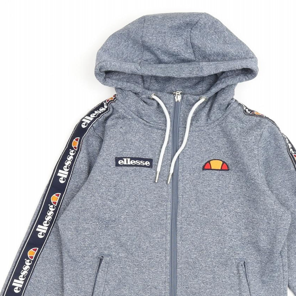 ellesse Womens Blue Polyester Full Zip Hoodie Size 4 Zip