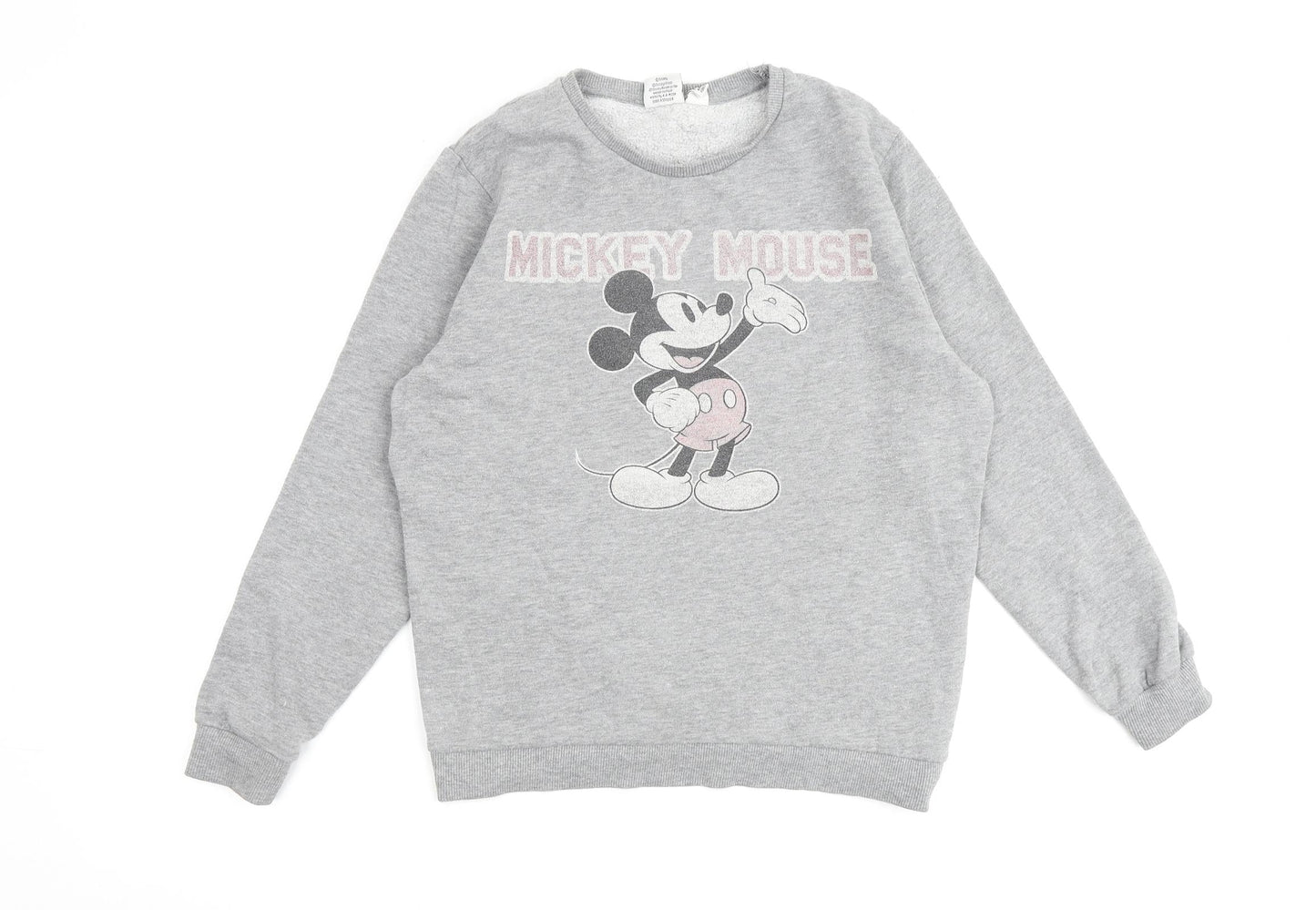 Disney Womens Grey Cotton Pullover Sweatshirt Size 10 Pullover
