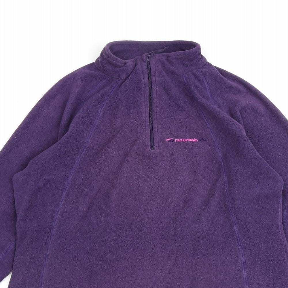 Mountain Life Womens Purple Houndstooth Polyester Pullover Sweatshirt Size S Zip