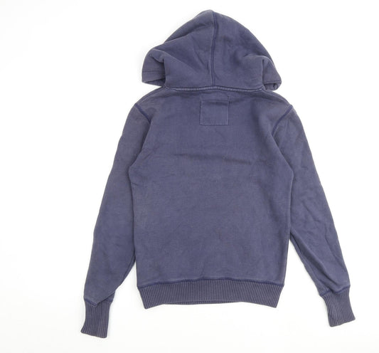 Jack Wills Womens Blue Cotton Pullover Hoodie Size 8 Pullover