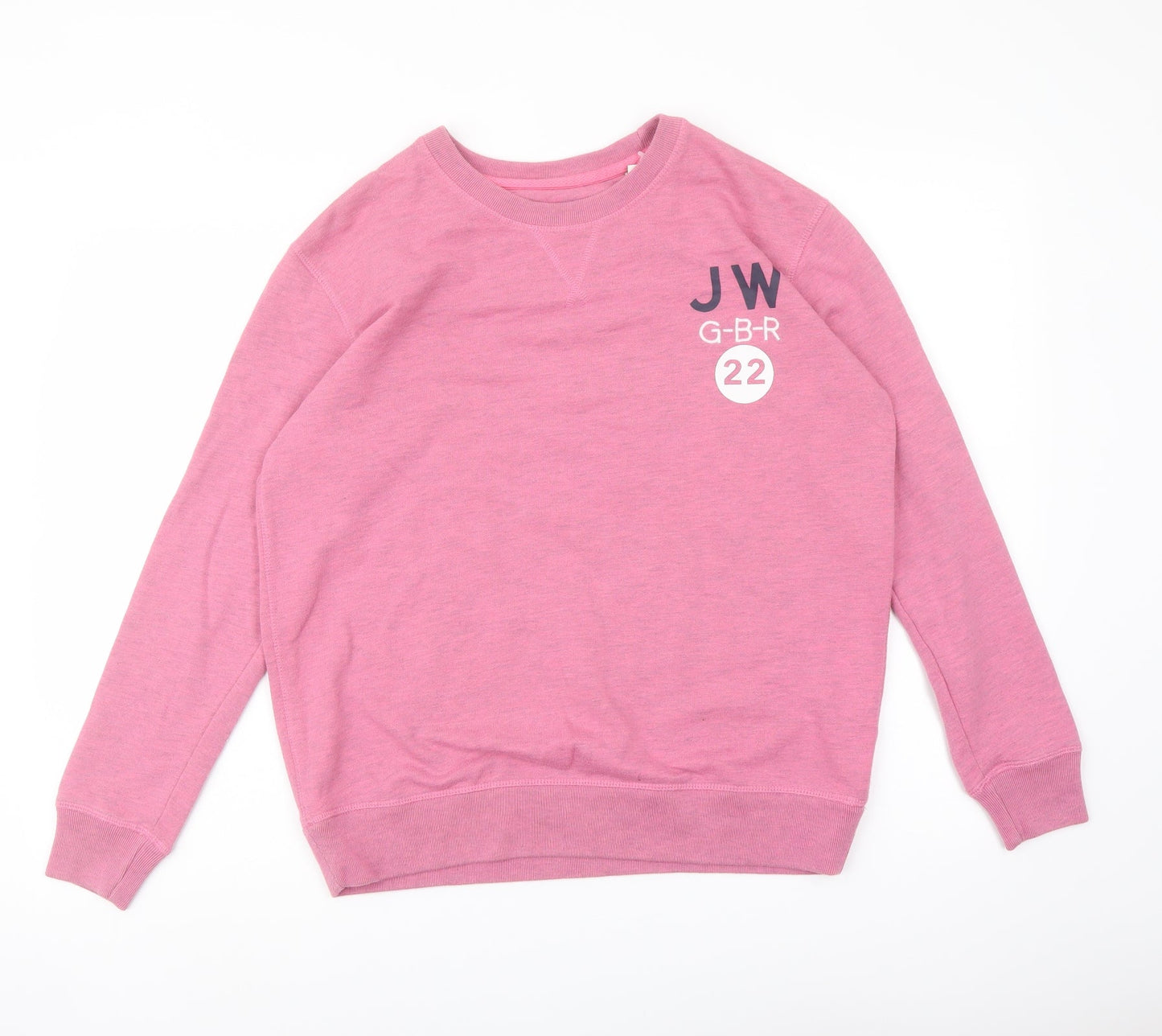 Jack Wills Womens Pink Cotton Pullover Sweatshirt Size 6 Pullover