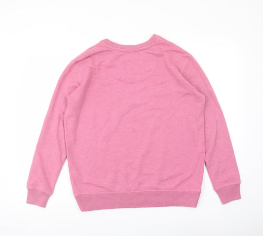 Jack Wills Womens Pink Cotton Pullover Sweatshirt Size 6 Pullover