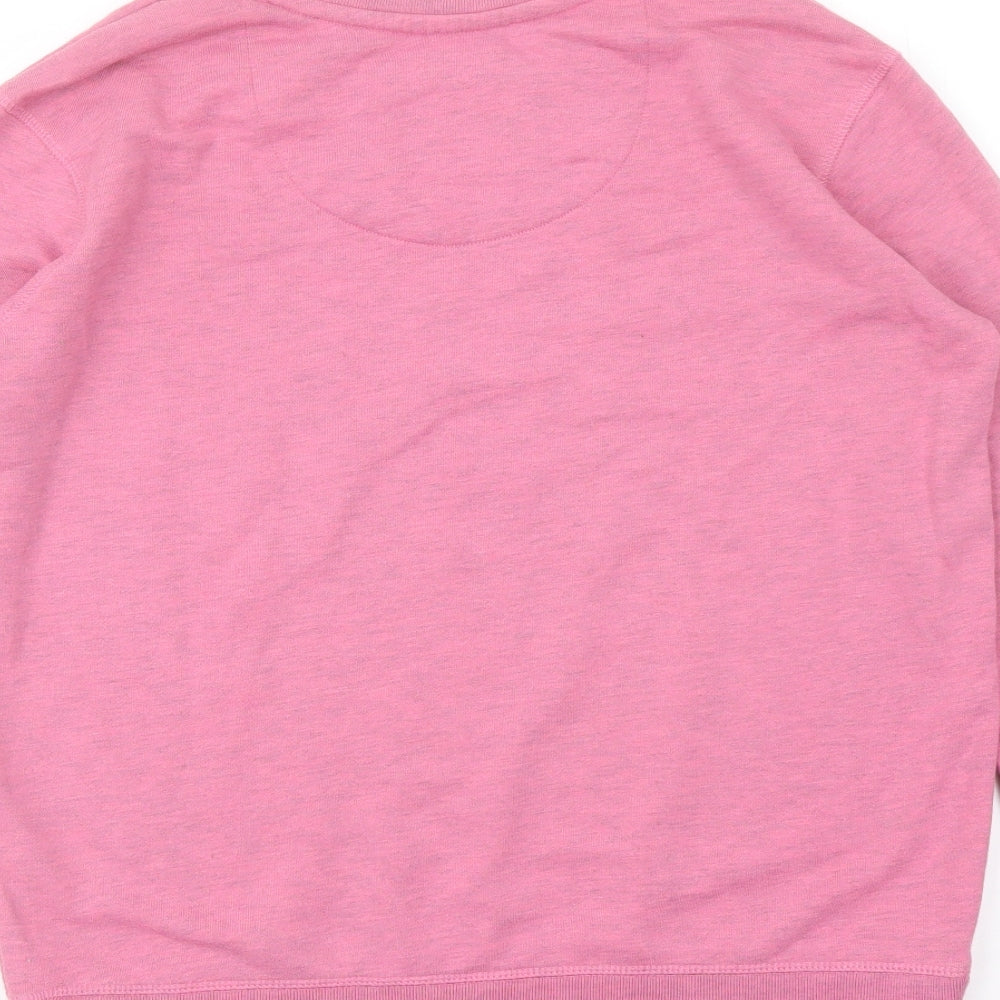Jack Wills Womens Pink Cotton Pullover Sweatshirt Size 6 Pullover