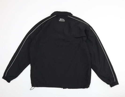 Slazenger Mens Black Windbreaker Jacket Size M Zip