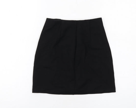 Stradivarius Womens Black Viscose A-Line Skirt Size XS