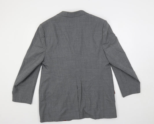 Raja Mens Grey Polyester Jacket Suit Jacket Size 40 Regular