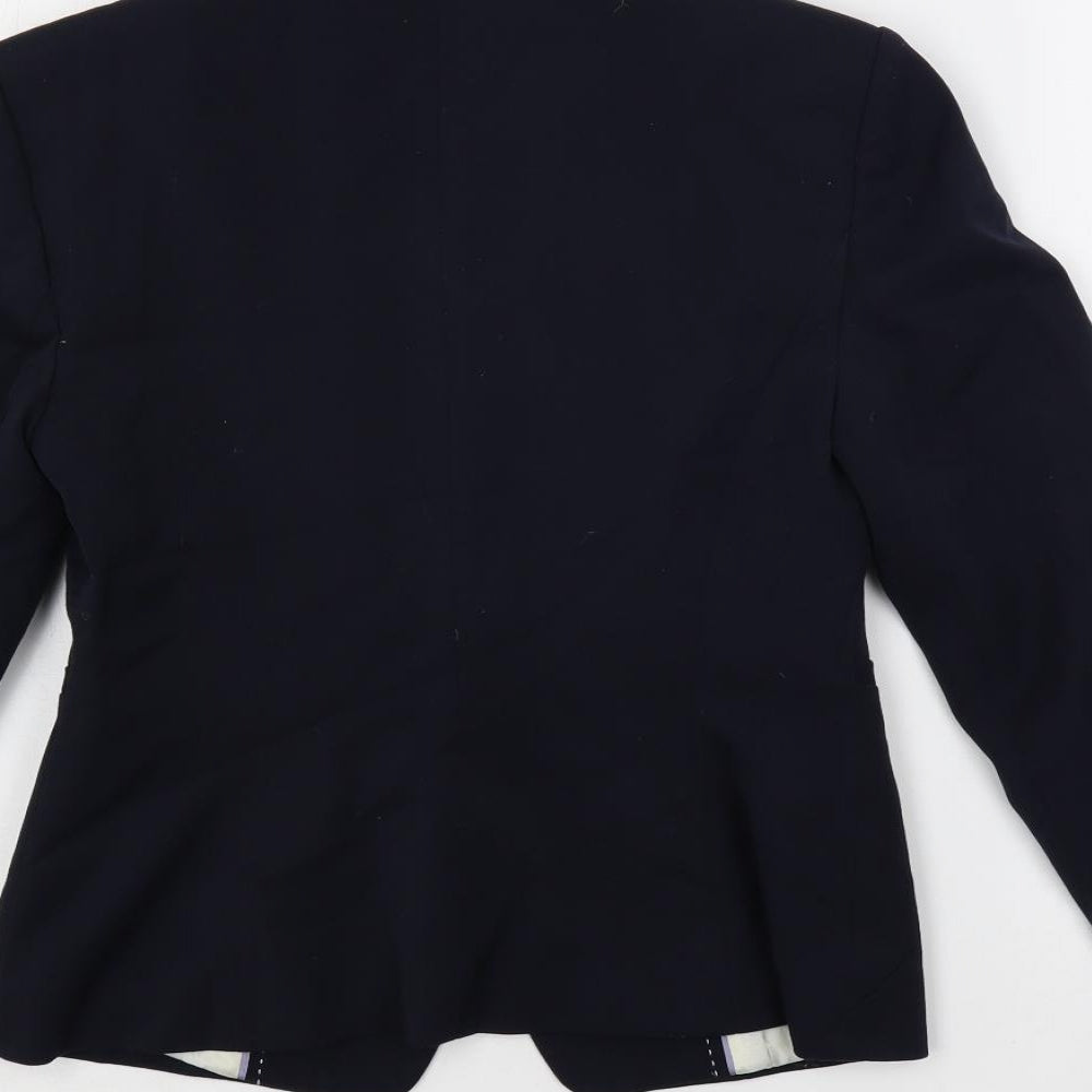 Marks and Spencer Womens Blue Jacket Blazer Size 8 Button