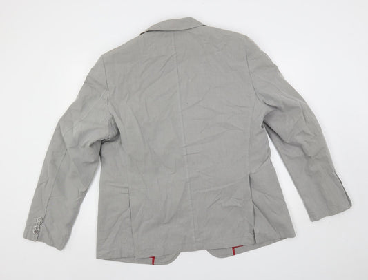 CG Mens Grey Jacket Blazer Size L Button