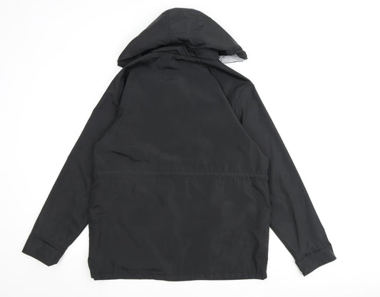Beedee Womens Black Rain Coat Coat Size M Zip