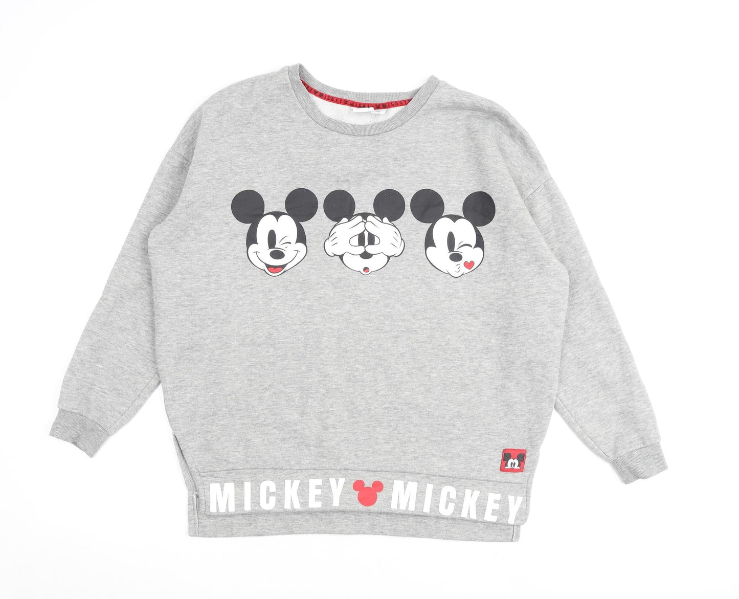 Disney Womens Grey Cotton Pullover Sweatshirt Size 10 Pullover
