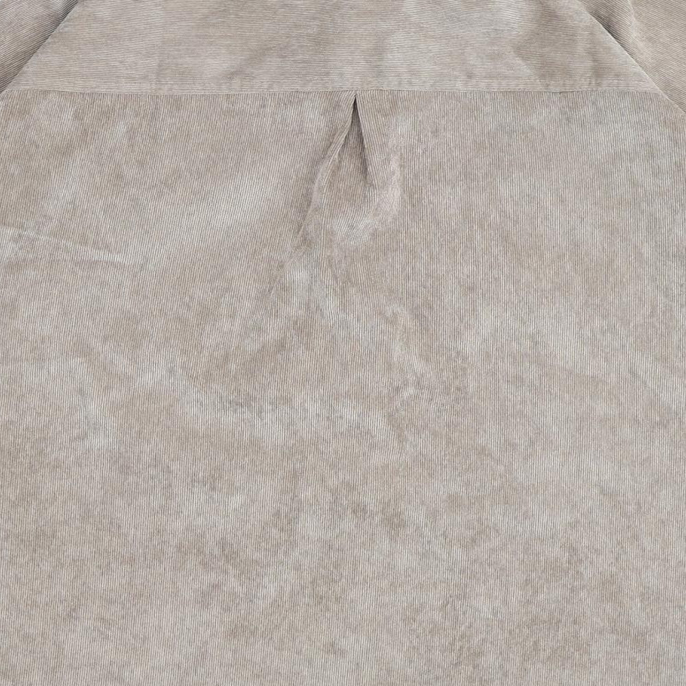 Stradivarius Womens Brown Cotton Basic Button-Up Size S Collared