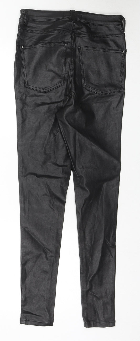 Very Womens Black Viscose Jegging Trousers Size 12 L27 in Regular Zip