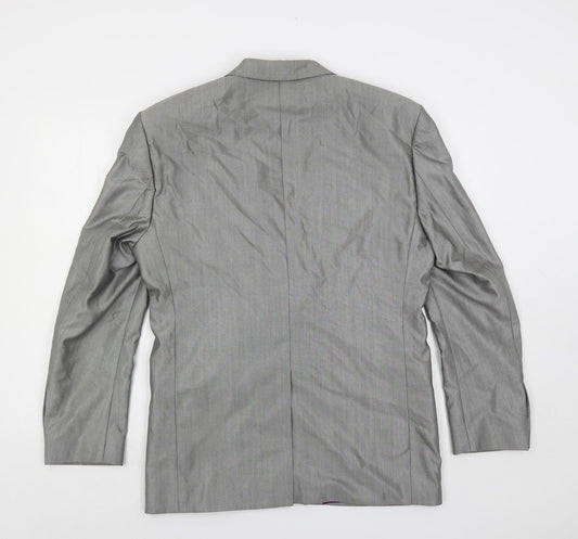 Jones Mens Grey Wool Jacket Suit Jacket Size 38 Regular