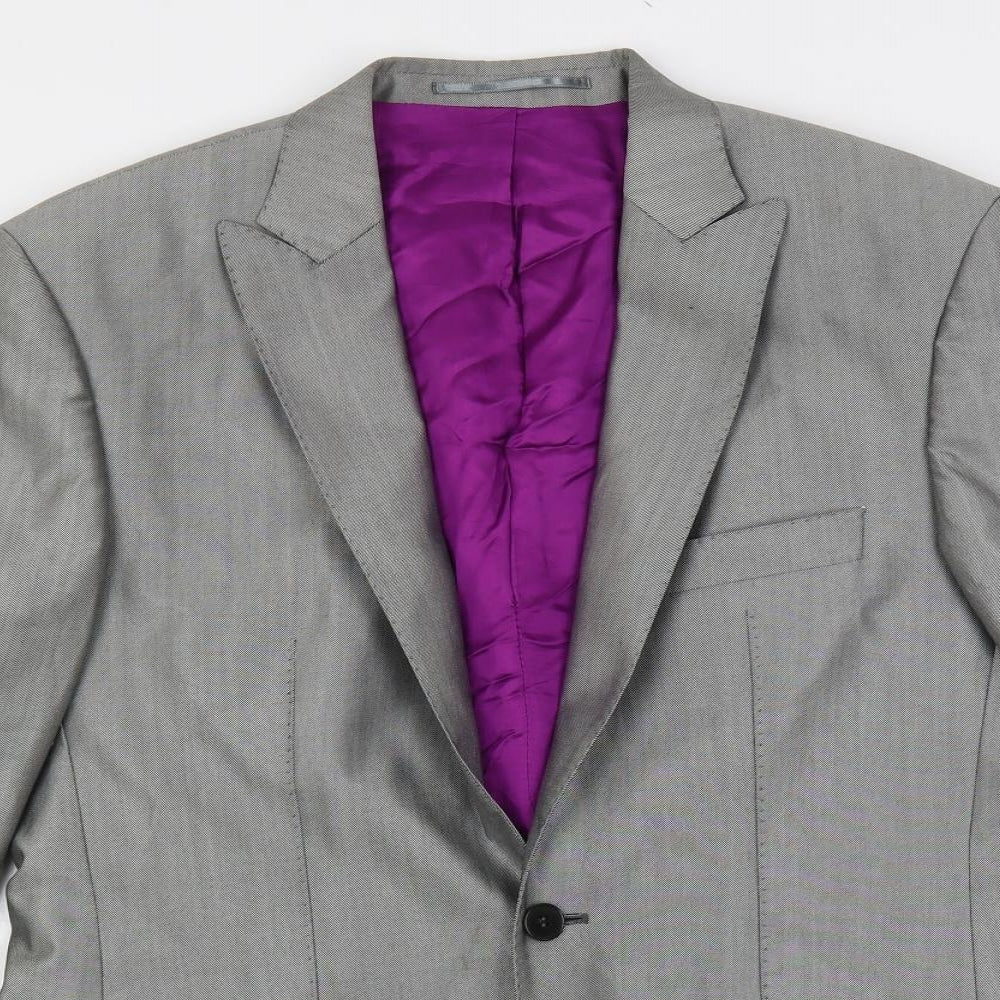 Jones Mens Grey Wool Jacket Suit Jacket Size 38 Regular