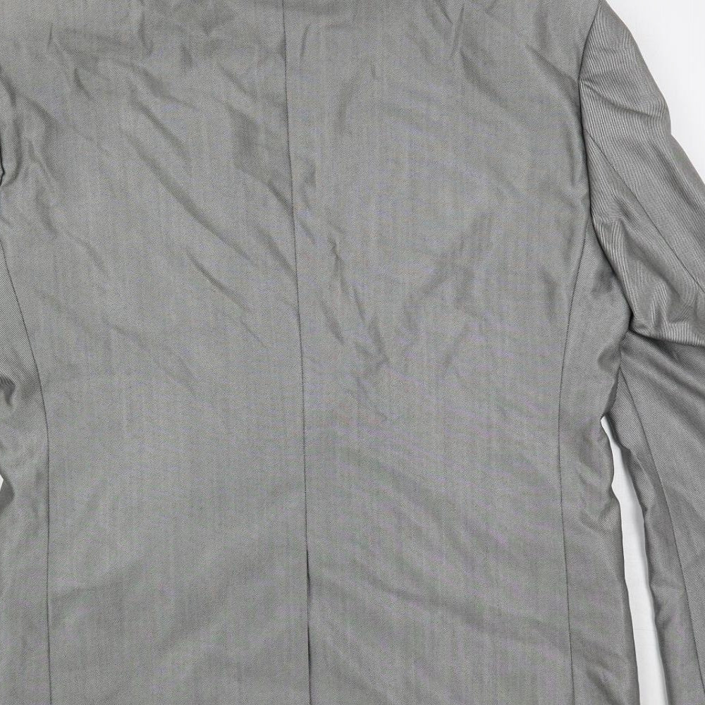 Jones Mens Grey Wool Jacket Suit Jacket Size 38 Regular