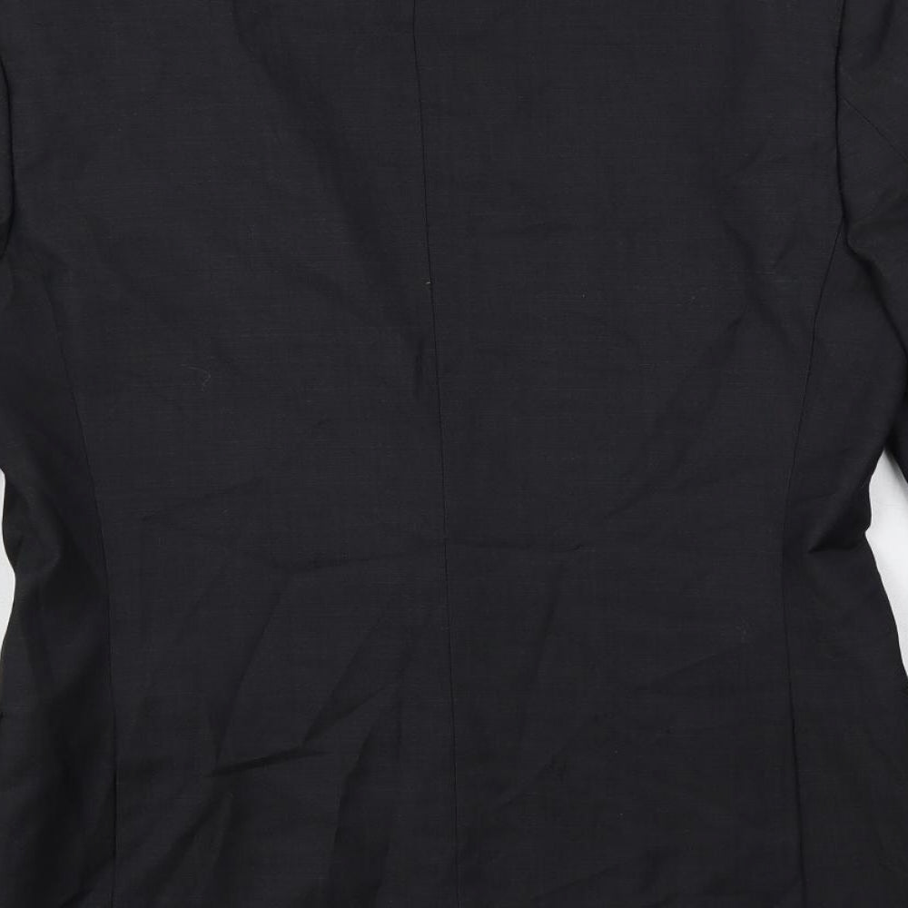 Brand and care label for Autograph men’s grey wool jacket suit jacket, size 38, regular