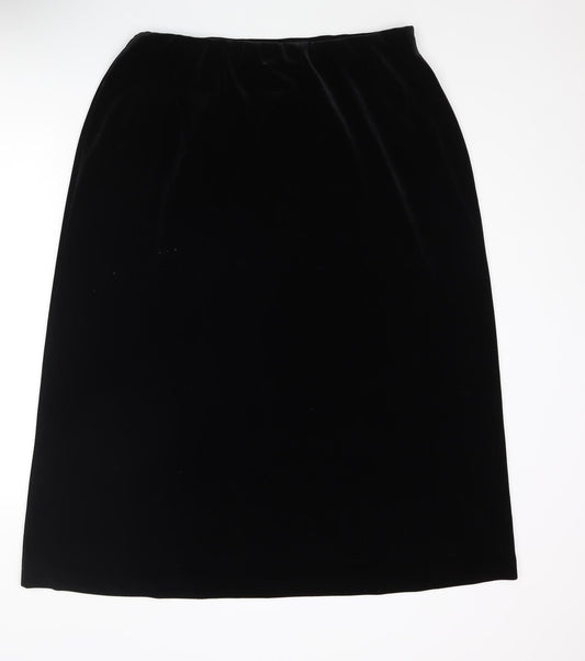 Stephen Womens Black Polyester A-Line Skirt Size 34 in