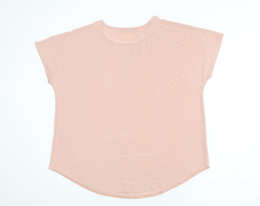 Womens UK Size L Nicole Collection Pink Polyester T-Shirt