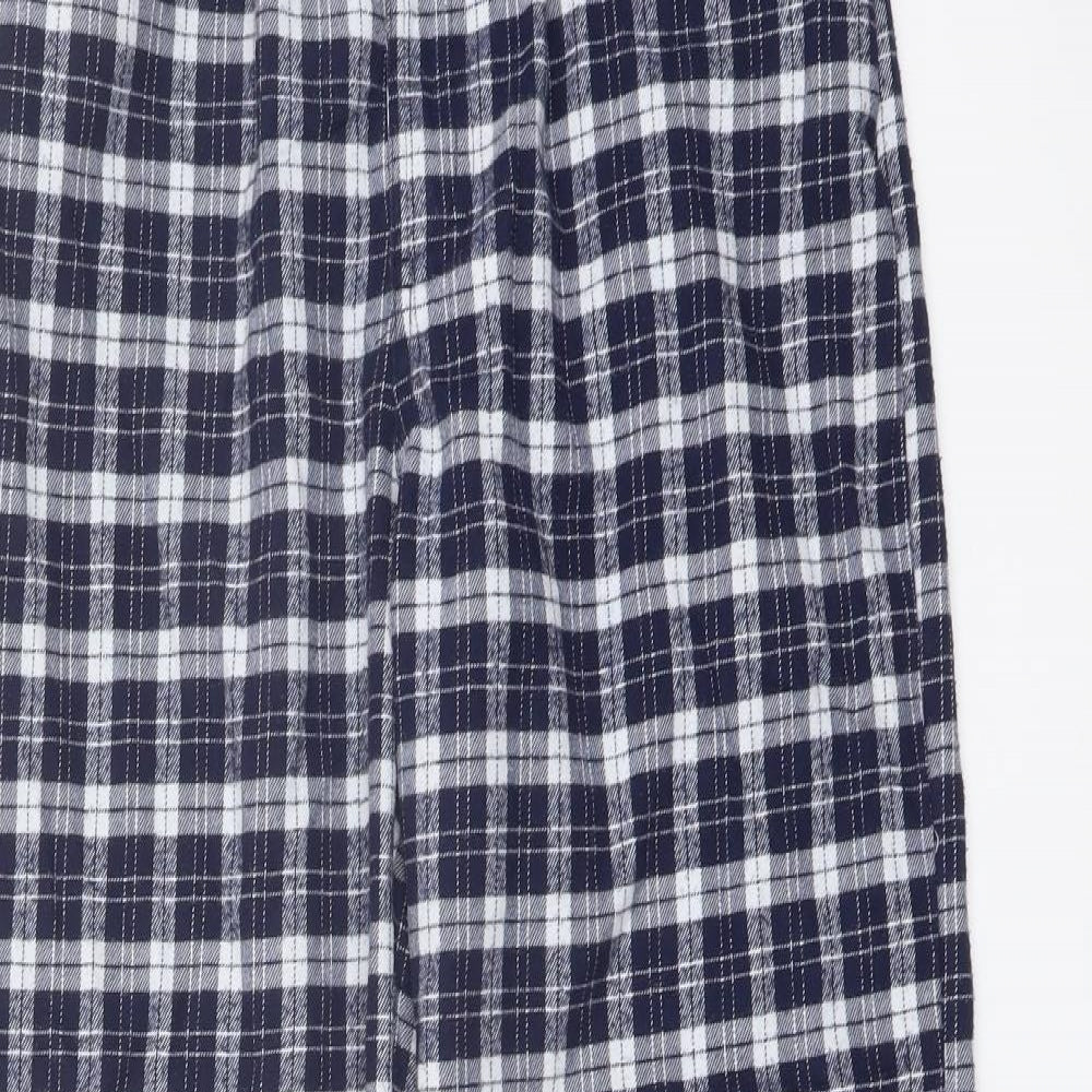 Hollister Womens Blue Plaid Polyester Trousers Size S L27 in Regular Zip