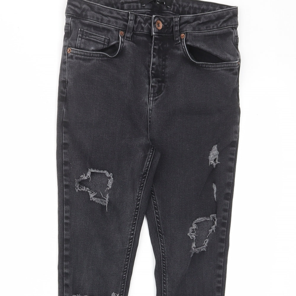 Pre London Womens Black Cotton Skinny Jeans Size 30 in L25 in Regular Zip - Pockets