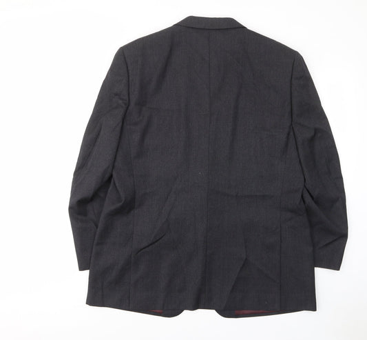 Greenwoods Mens Grey Wool Jacket Suit Jacket Size 44 Regular - Pockets