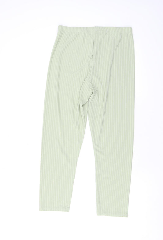 Boohoo Womens Green Polyester Chino Leggings Size 12 L23 in