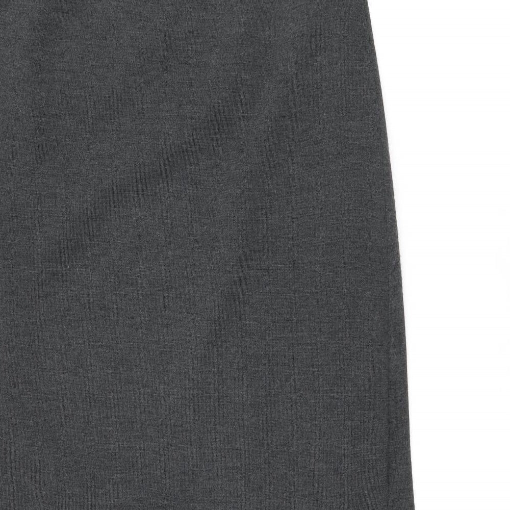 CC Womens Grey Striped Acrylic A-Line Skirt Size L