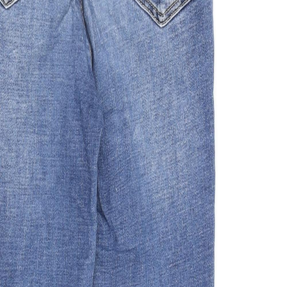 Stradivarius Womens Blue Cotton Skinny Jeans Size 8 L26 in Regular Zip
