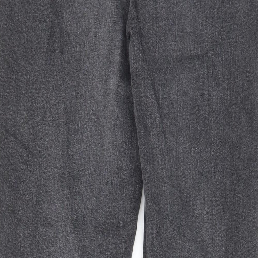 Marks and Spencer Womens Grey Cotton Skinny Jeans Size 10 L27 in Regular Zip - Pockets