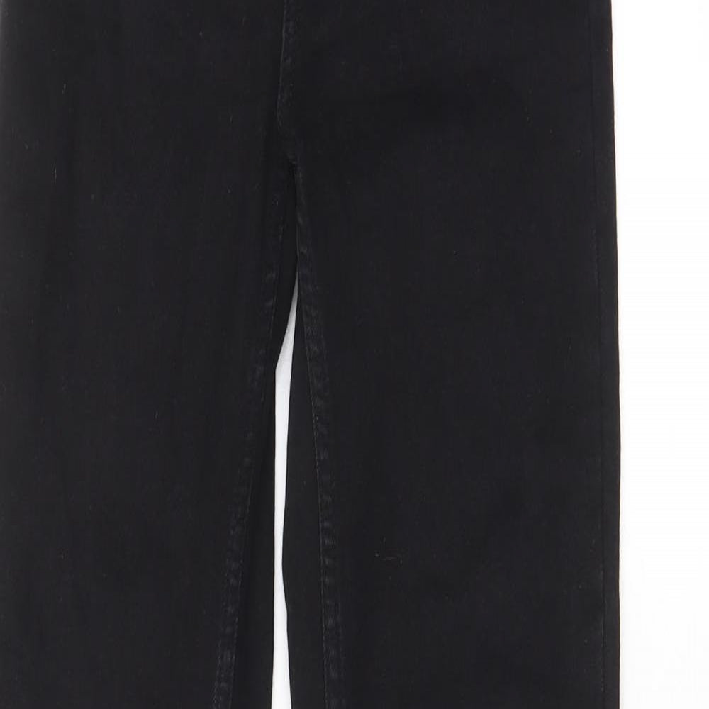 Reclaimed Vintage Womens Black Cotton Bootcut Jeans Size 26 in L29 in Regular Zip - Pockets