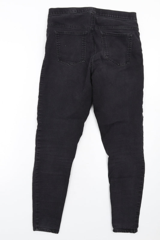 Marks and Spencer Womens Grey Cotton Jegging Jeans Size 12 L28 in Regular