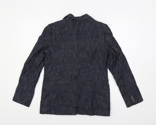 Marks and Spencer Womens Blue Jacket Blazer Size 8 Button