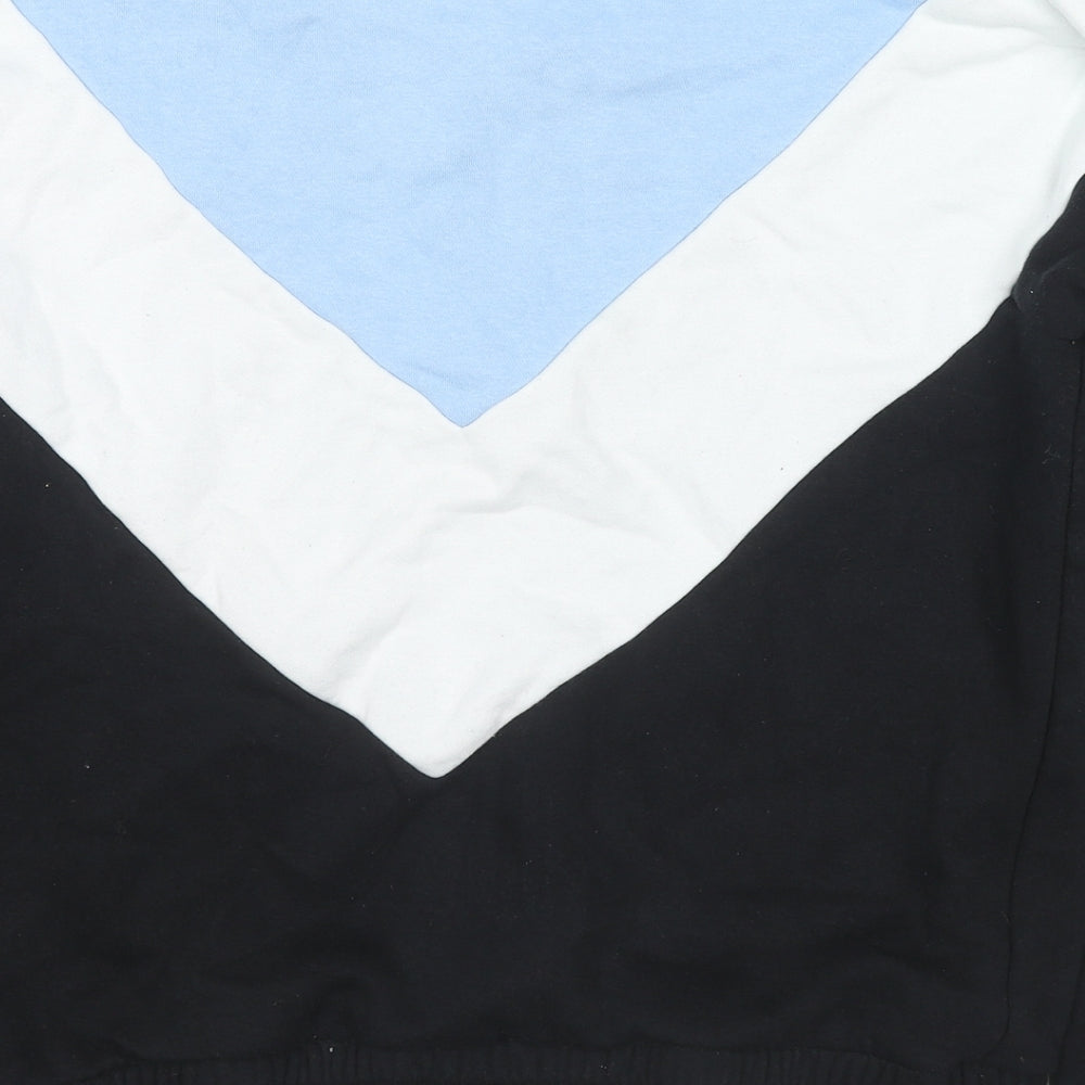 Marks and Spencer Womens Black Cotton Pullover Sweatshirt Size L Pullover - Colourblock Pattern