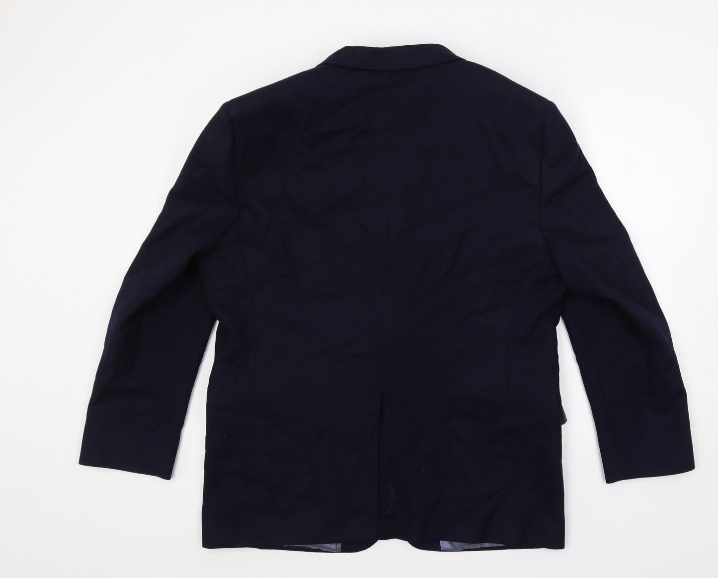 Hart Schaffner Marx Mens Blue Polyester Jacket Blazer Size 44 Regular