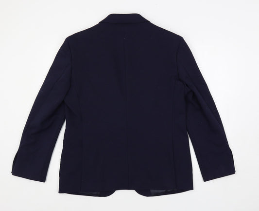 Marks and Spencer Mens Blue Polyamide Jacket Blazer Size 40 Regular
